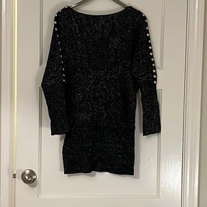 Like New Soft Metallic Stretch Mini Dress